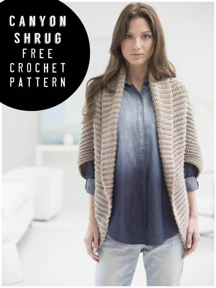 Canyon Shrug  Free Crochet Pattern